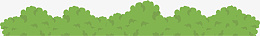 绿色的长条灌木丛png免抠素材_新图网 https://ixintu.com 卡通 平面 装饰元素 植物 草丛
