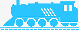 蓝色火车图标png免抠素材_新图网 https://ixintu.com 蓝色图标 蓝色火车 蓝色线条 蓝色轮胎 行驶 火车图标
