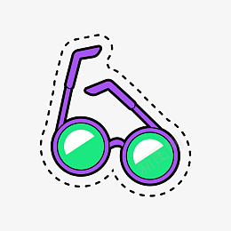 手绘眼镜png免抠素材_新图网 https://ixintu.com 手绘 手绘画 眼镜 png素材