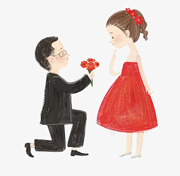 求婚的人物png免抠素材_新图网 https://ixintu.com 人物 手绘 花朵 求婚 装饰 PNG装饰 PNG图形 矢量 矢量图