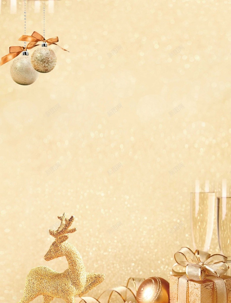 圣诞节金色卡通促销雪花psd设计背景_新图网 https://ixintu.com 圣诞节 金色 卡通 促销 雪花