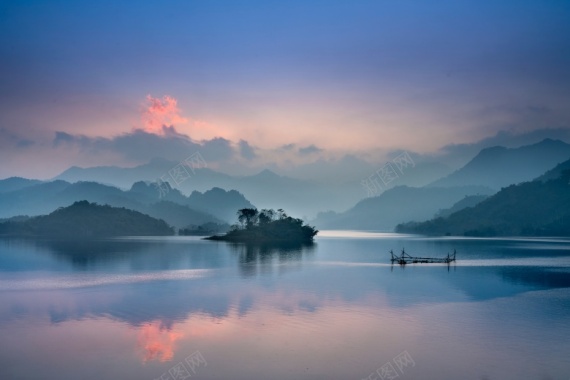 中国风夕阳日落摄影图摄影图片