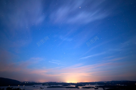 天空 星星 日落摄影图片