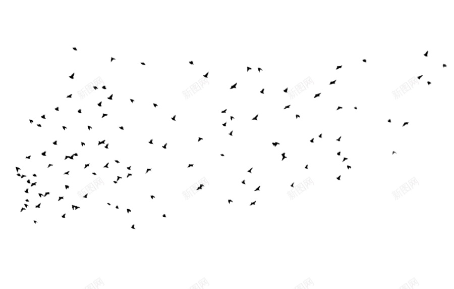 鸟群剪影插图png免抠素材_新图网 https://ixintu.com 动物剪影 动物贴纸 抽象图标 艺术绘画 鸟类插图 剪影 燕子 飞鸟 鸟群 黑鸟