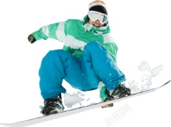 滑雪板参加滑雪素材