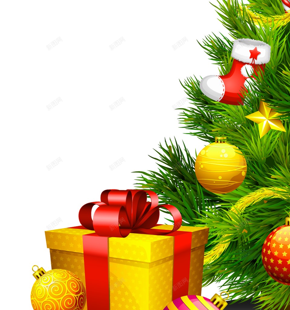 绿色圣诞树可爱的圣诞元素png免抠素材_新图网 https://ixintu.com 圣诞树 绿色 彩色 包装盒 礼物  五角星 金色星星 便条 立体 礼盒 蝴蝶结 彩球挂饰  圣诞节 3d 圣诞 金丝带 环绕 装饰元素