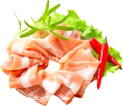 咸猪肉熏猪肉素材