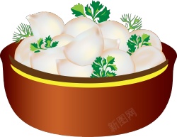 美食小饺子汤团图片素材