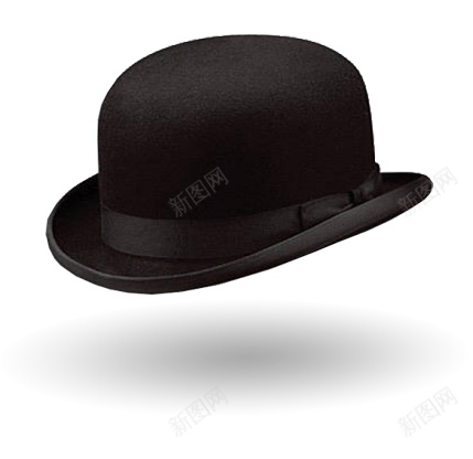 黑色圆顶硬呢帽png免抠素材_新图网 https://ixintu.com 黑色圆顶硬呢帽