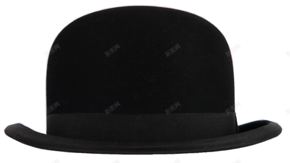 黑色圆顶硬呢帽png免抠素材_新图网 https://ixintu.com 黑色圆顶硬呢帽