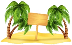 海滩沙滩椰子树素材
