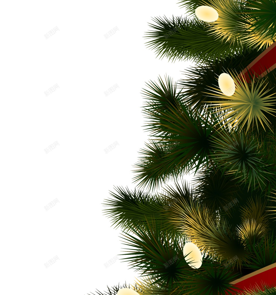 圣诞树采油树png免抠素材_新图网 https://ixintu.com 圣诞树 采油树 金光闪闪 红丝带 环绕 圣诞元素