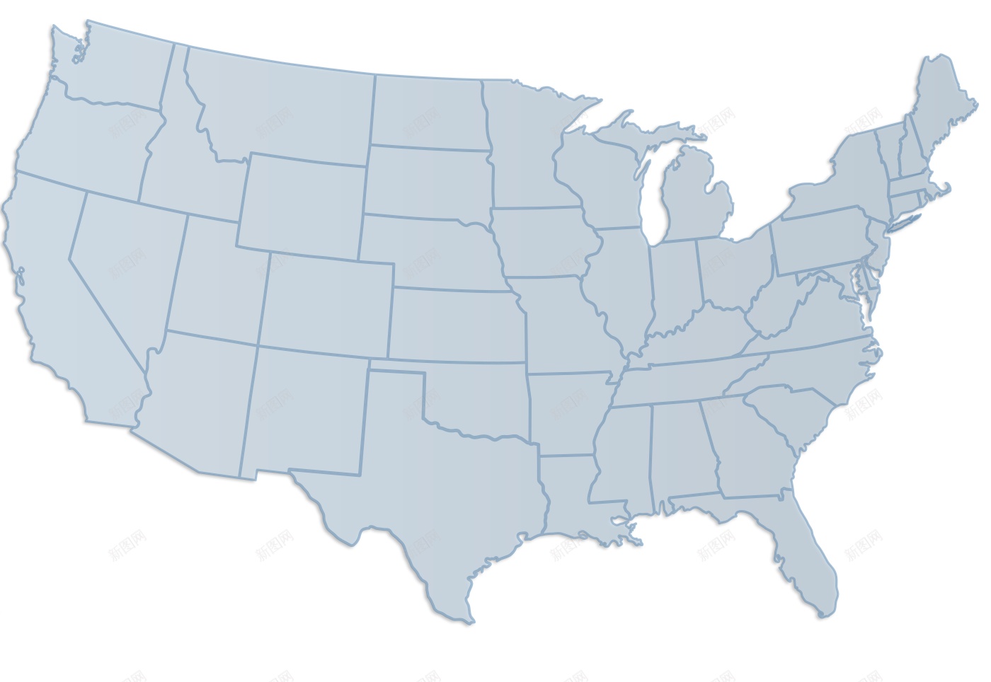 美国地图png免抠素材_新图网 https://ixintu.com 美国地图