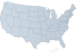 美国地图素材