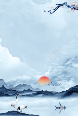 复古手绘卡通中国风背景背景