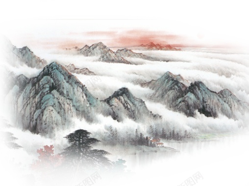 格式中国风水墨背景背景