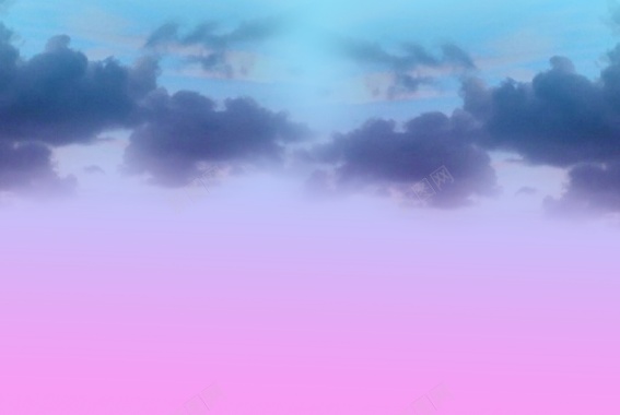 粉蓝色梦幻云朵天空背景