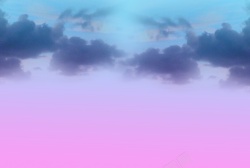 粉色彩云粉蓝色梦幻云朵天空高清图片