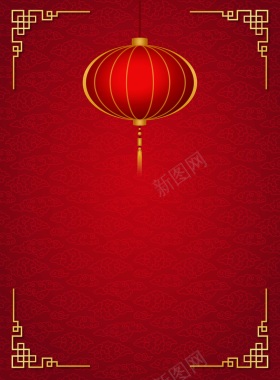 中式背景中式边框灯笼红色背景背景