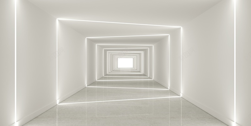 白色空间背景1jpg设计背景_新图网 https://ixintu.com 灰色 白色 空间 隧道
