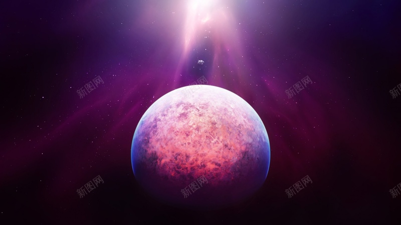 行星元素光晕背景图jpg设计背景_新图网 https://ixintu.com 地球 太空 宇宙 星空 紫色流光 行星