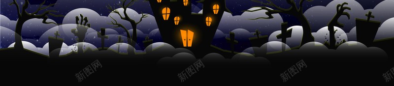 万圣节月亮蝙蝠城堡psd设计背景_新图网 https://ixintu.com 万圣节 月亮 蝙蝠 城堡