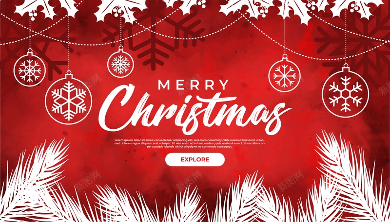 圣诞节元素背景喜庆ai设计背景_新图网 https://ixintu.com 圣诞节 背景 红色 节日