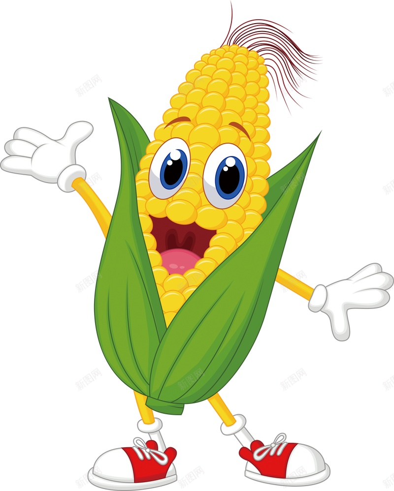 玉米可爱卡通人jpg设计背景_新图网 https://ixintu.com 玉米卡通人 可爱玉米 蔬菜卡通 玉米动漫
