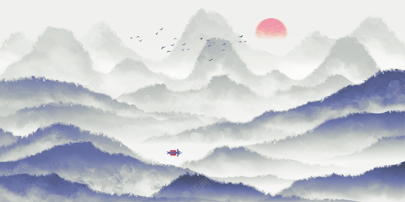 中国风背景创意素材psd设计背景_新图网 https://ixintu.com 中国风 背景 创意 素材