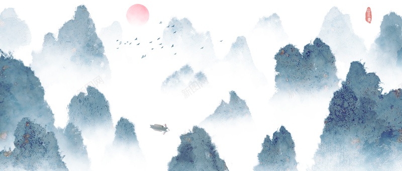 中国风背景创意素材psd设计背景_新图网 https://ixintu.com 中国风 背景 创意 素材