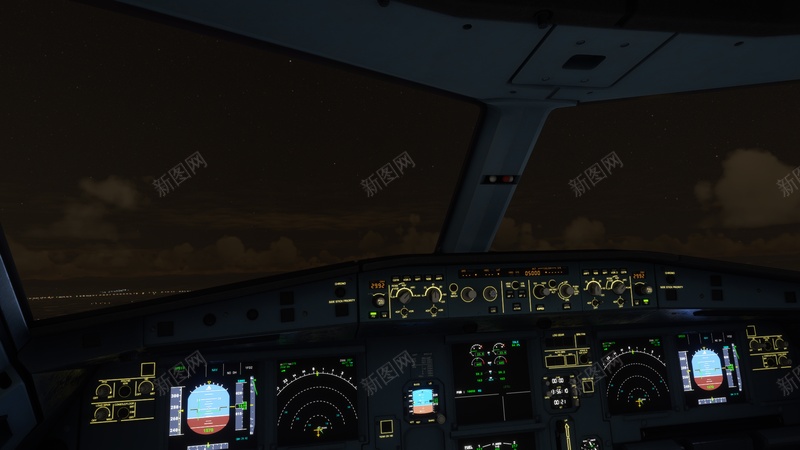 驾驶舱操作界面jpg设计背景_新图网 https://ixintu.com 飞机 夜晚 灯光 风景