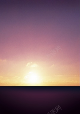 紫色日出背景图背景