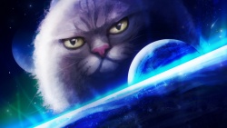 人猫手绘猫星人猫咪星球高清图片