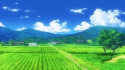 白云的风景草坪蒲公英春天绿色背景素材高清图片