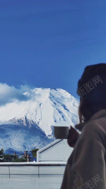 富士山下摄影图片