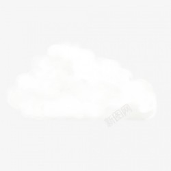 白色卡通插画装饰云朵云雾浮云元素素材