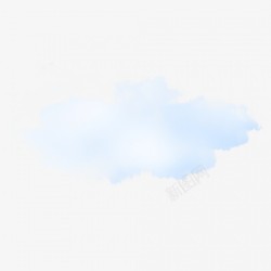 蓝色卡通插画装饰云朵云雾浮云元素素材