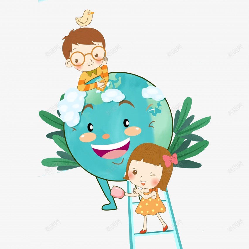 地球清洁日psd免抠素材_新图网 https://ixintu.com 地球 清洁日