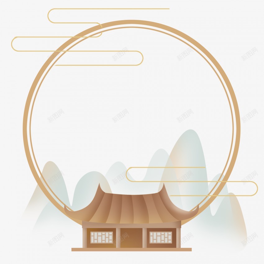 中国风边框png免抠素材_新图网 https://ixintu.com 边框 边框素材 中国风边框 圆边框 花纹边框 方边框 标题框 标题 标签边框
