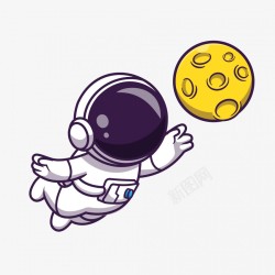 太空人月球漫步太空人高清图片