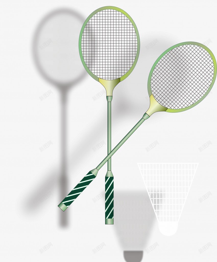 网球拍png免抠素材_新图网 https://ixintu.com 网球拍 卡通 装饰 运动 免抠元素 羽毛球