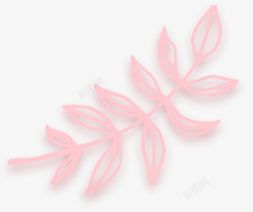 粉色素材镂空树叶png免抠素材_新图网 https://ixintu.com 粉色素材 粉色树叶 卡通树叶 粉色镂空手绘