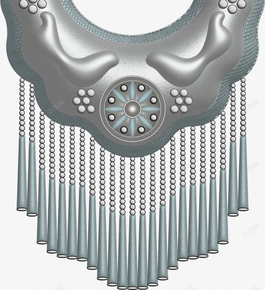 彝族银饰png免抠素材_新图网 https://ixintu.com 彝族 银饰 立体 2 5D 银