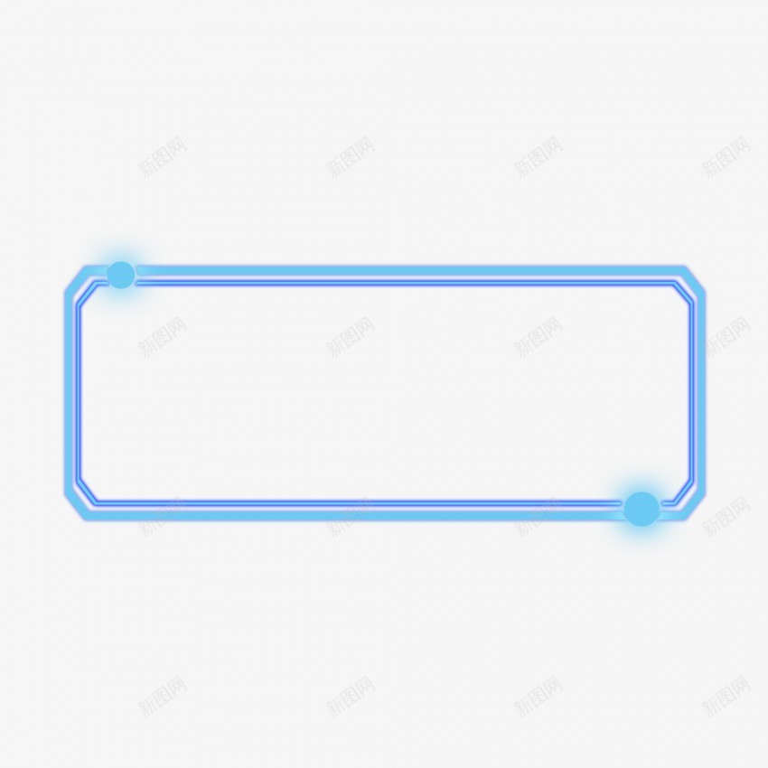 高科技方形边框蓝色科幻元素png免抠素材_新图网 https://ixintu.com 科技 科幻 方形 蓝色