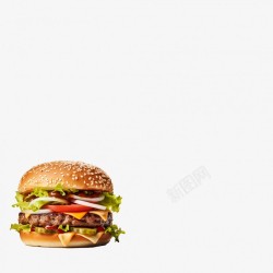 汉堡芝士牛肉汉堡高清图片