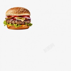 汉堡芝士牛肉汉堡高清图片