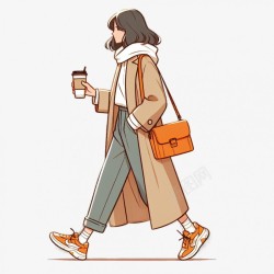 打电话行走的女孩行走的女孩高清图片