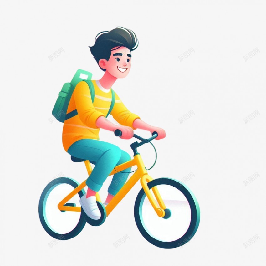 骑自行春游的男孩png免抠素材_新图网 https://ixintu.com 春游 男孩 骑车 出游 骑车男孩