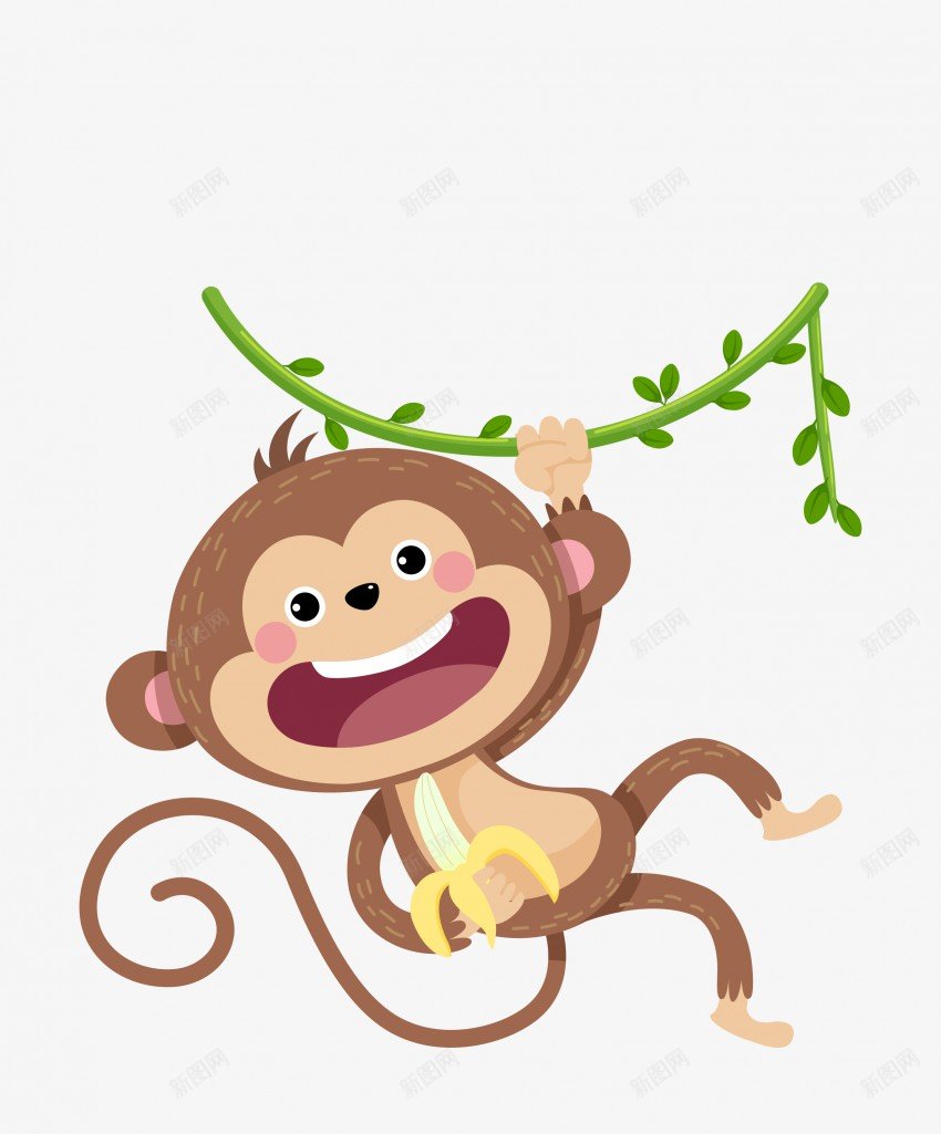 猴子png免抠素材_新图网 https://ixintu.com 猴子 动物 可爱 香蕉