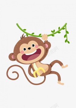 卡通可爱小动物猴子高清图片
